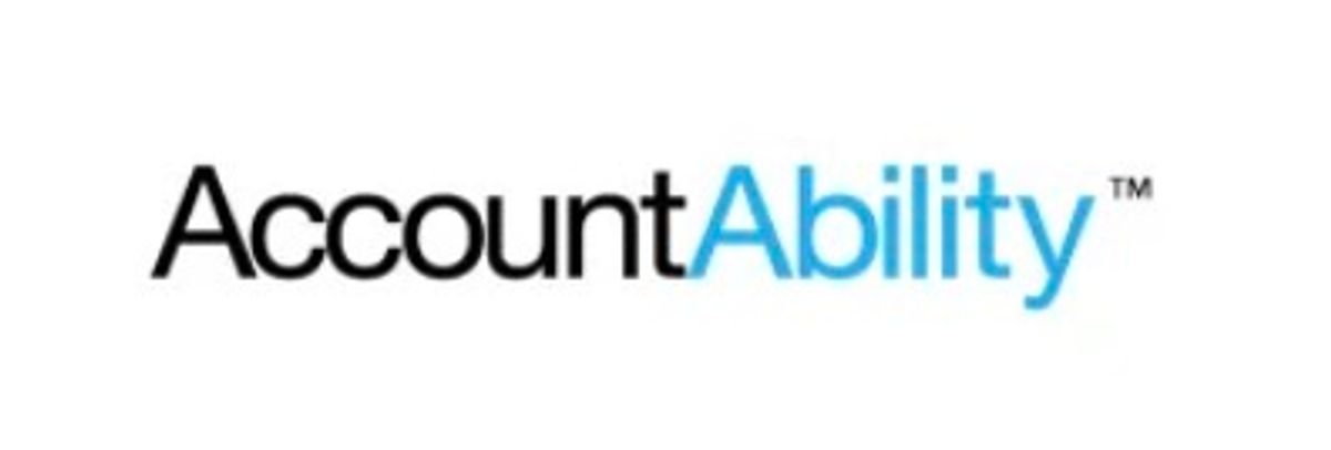 Logo displaying the word 'AccountAbility' with emphasis on 'Ability'.
